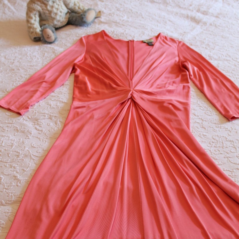 ISSA LONDON Peach/Melon Silk Dress